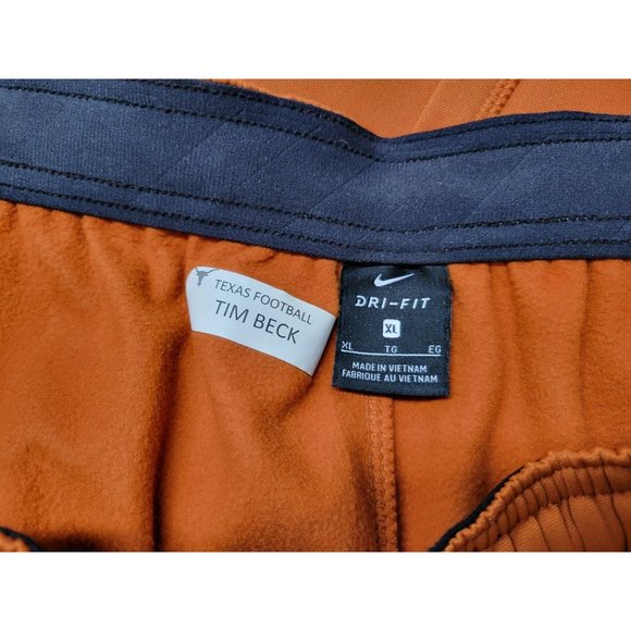 Nike Dri Fit Texas Longhorns Warmup Training Pants Team Issued Tim Beck XL - Picture 6 of 7